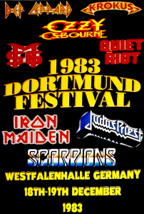 Rock Pop Festival @ Westfalenhalle 1 - Dortmund, Allemagne [18/12/1983]