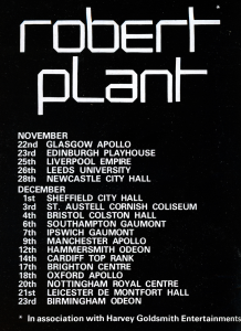 Robert Plant @ Playhouse - Edimbourg, Ecosse [23/11/1983]