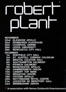 Robert Plant @ De Montfort Hall - Leicester, Angleterre [21/12/1983]