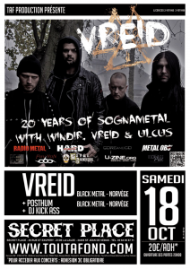 Vreid @ Secret Place - Saint Jean de Vedas, France [18/10/2014]
