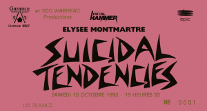 Suicidal Tendencies @ L'Elysée Montmartre - Paris, France [09/10/1992]