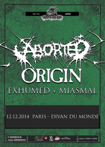 Aborted @ Le Divan du Monde - Paris, France [12/12/2014]
