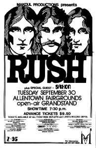 Rush @ Fairgrounds Open Air Grandstand - Allentown, Pennsylvanie, Etats-Unis [30/09/1980]