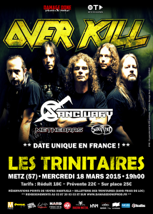 Overkill @ Les Trinitaires - Metz, France [18/03/2015]