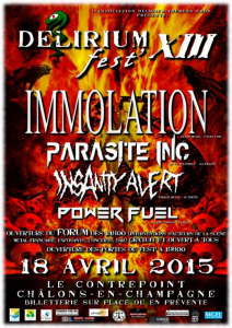 Delirium Fest XIII @ Le Contrepoint - Châlons-en-Champagne, France [18/04/2015]