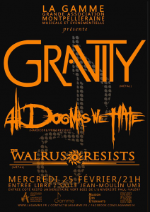 Gravity @ Salle Jean Moulin UM3 - Montpellier, France [25/02/2015]