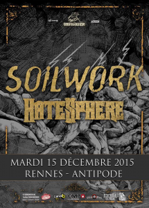 Soilwork @ L'Antipode - Rennes, France [15/12/2015]