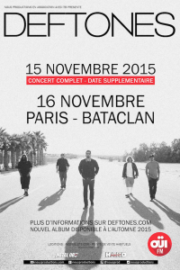Deftones @ Le Bataclan - Paris, France [15/11/2015]
