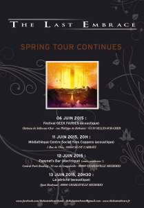 The Last Embrace @ Médiathèque Yves Coppens - Signy L'Abbaye, France [11/06/2015]