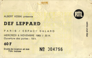 Def Leppard @ Espace Balard - Paris, France [09/11/1983]