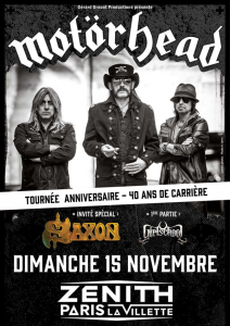 Motörhead @ Le Zénith - Paris, France [15/11/2015]