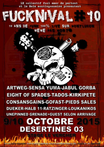 Fucknival @ Stade du Vercher - Désertine, France [10/10/2015]