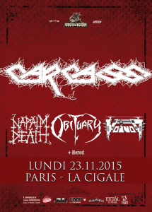 Deathcrusher Tour 2015 @ La Cigale - Paris, France [23/11/2015]