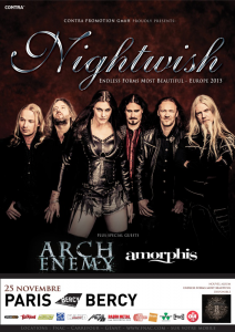 Nightwish @ Accor Arena (ex-AccorHotels Arena, ex-Palais Omnisports Paris Bercy) - Paris, France [25/11/2015]