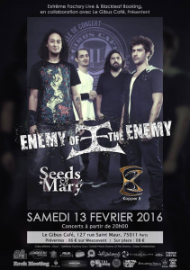 Enemy Of The Enemy @ Le Gibus - Paris, France [13/02/2016]