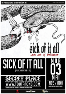 Sick Of It All @ Secret Place - Saint Jean de Vedas, France [03/05/2016]