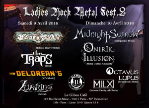 Ladies Rock Metal Fest 2 @ Le Gibus - Paris, France [10/04/2016]