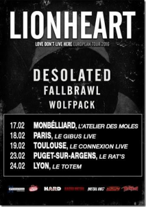 Lionheart @ Le Korigan - Luynes, France [23/02/2016]