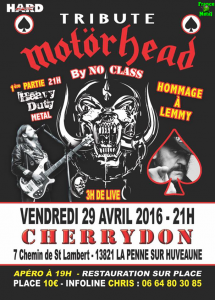 No Class (Tribute Motörhead) @ Le Cherrydon - La Penne-sur-Huveaune, France [29/04/2016]
