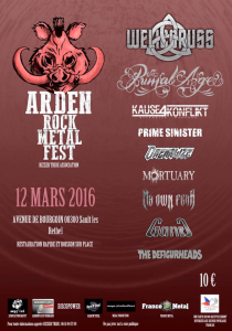 Arden Rock Metal Fest /Part 1 @ Sault-les-Rethel, France [12/03/2016]