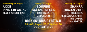 Rock On! Music Festival @ Gossau, Suisse [05/08/2016]