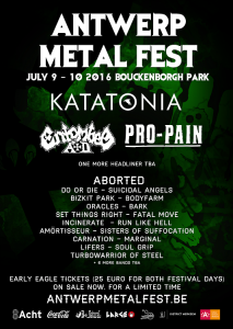 Antwerp Metal Fest 2016 @ Bouckenborgh Park - Anvers, Belgique, Belgique [09/07/2016]