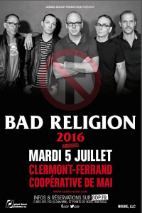 Bad Religion @ La Coopérative de Mai - Clermont-Ferrand, France [05/07/2016]