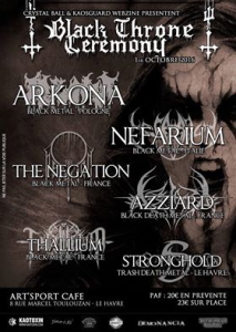 Black Throne Ceremony @ Le Ar't Sport Café - Le Havre, France [01/10/2016]