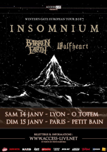 Insomnium @ MJC Ô Totem - Rillieux-la-Pape, France [14/01/2017]