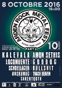 Arden Rock Metal Fest /Part 2 @ Sault-les-Rethel, France [08/10/2016]