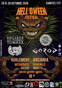 Hell'Oween Festival VII @ Théâtre Geoffroy Martel - Saintes, France [29/10/2016]