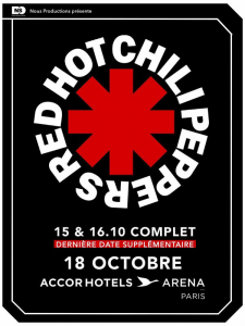 Red Hot Chili Peppers @ Accor Arena (ex-AccorHotels Arena, ex-Palais Omnisports Paris Bercy) - Paris, France [18/10/2016]