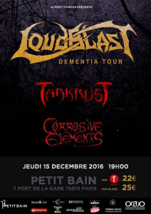 Loudblast @ Petit Bain - Paris, France [15/12/2016]