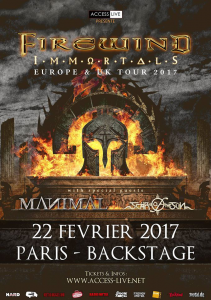 Firewind @ Backstage By The Mill - Paris, France [22/02/2017]