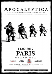 Apocalyptica @ Le Grand Rex - Paris, France [14/02/2017]