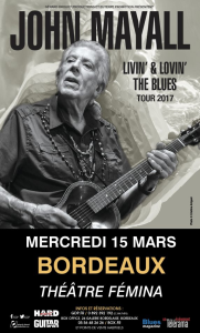 John Mayall @ Théâtre Fémina - Bordeaux, France [15/03/2018]