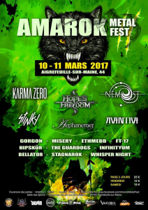 Amarok Metal Fest II @ Salle des Richardières - Aigrefeuille-sur-Maine, France [10/03/2017]