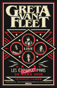 Greta Van Fleet @ Les Etoiles - Paris, France [28/03/2018]