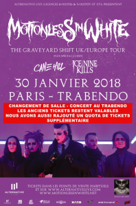 Motionless In White @ Le Trabendo - Paris, France [30/01/2018]