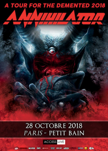 Annihilator @ Petit Bain - Paris, France [28/10/2018]