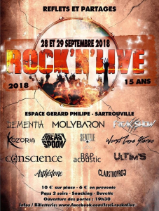 Rock'N'Live 2018 @ Espace Gérard Philipe - Sartrouville, France [29/09/2018]