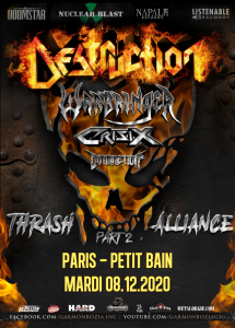 Destruction @ Petit Bain - Paris, France [08/12/2020]