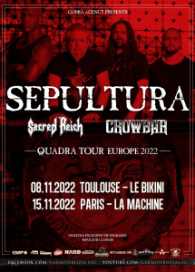 Sepultura @ La Machine du Moulin-Rouge - Paris, France [15/11/2022]