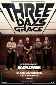 Three Days Grace [COMPLET] @ Le Trianon - Paris, France [06/12/2025]
