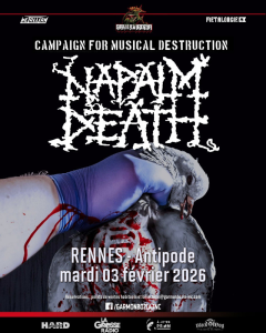 Napalm Death @ L'Antipode - Rennes, France [03/02/2026]