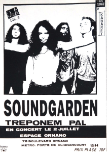 Soundgarden @ Espace Ornano - Paris, France [02/07/1990]