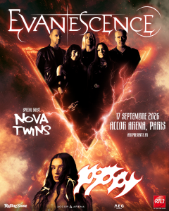 Evanescence @ Accor Arena (ex-AccorHotels Arena, ex-Palais Omnisports Paris Bercy) - Paris, France [17/09/2026]