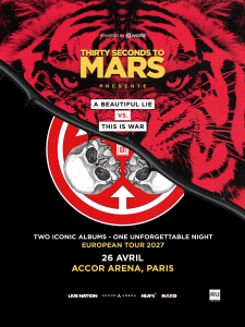 Thirty Seconds To Mars @ Accor Arena (ex-AccorHotels Arena, ex-Palais Omnisports Paris Bercy) - Paris, France [26/04/2027]