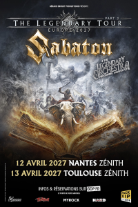 Sabaton @ Le Zénith Toulouse Métropole - Toulouse, France [13/04/2027]