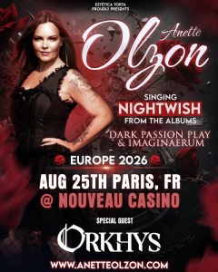 Anette Olzon @ Le Nouveau Casino - Paris, France [25/08/2026]